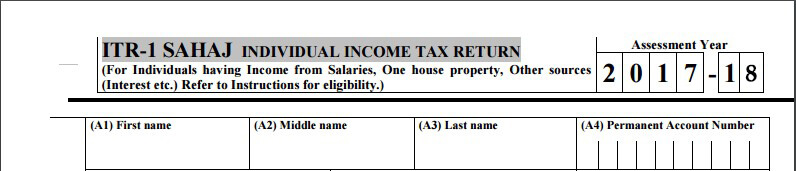 itr_1 sahaj Form
